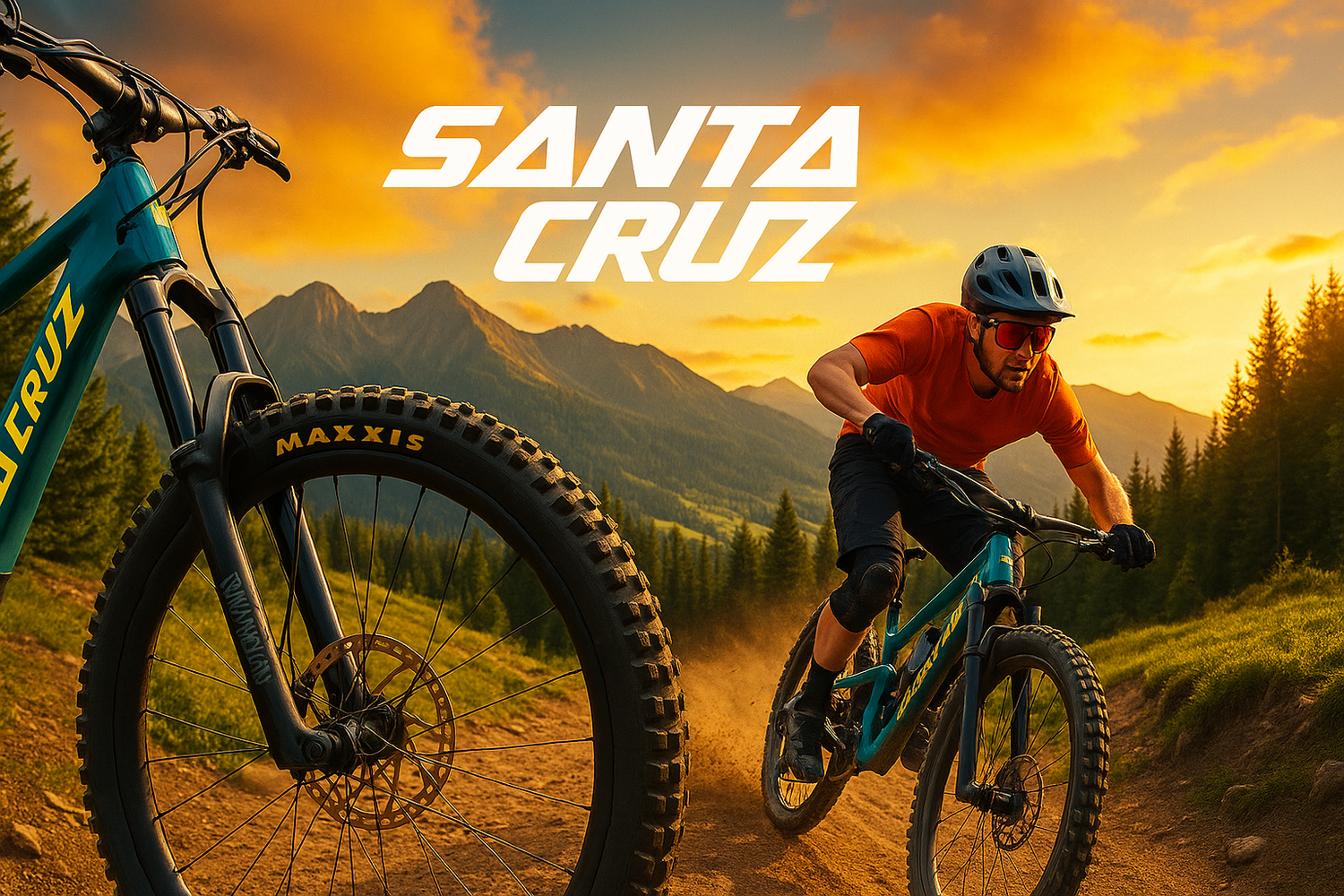 generat for me an image for heading store that have santa cruz bikes
